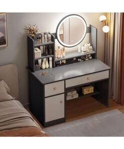 NKX Multifunctional Makeup Vanity Dressing Table with Drawers 80 CM