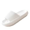 VAOdo Household Slippers Women Non-Slip Bathroom Slip On Thick Bottom Soft Bottom Bathroom Shower Slippers White
