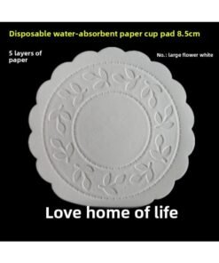 In Stock 7-10cm Hotel Supplies Disposable Absorbent Paper Coasters Pure White Round Embossed Ashtray Paper Pad