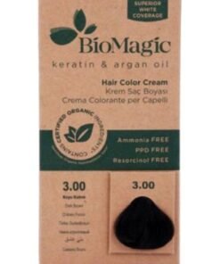 BIOMAGIC Hair Color Cream 90ml With Keratin And Argan Oil 60ml Dark Brown