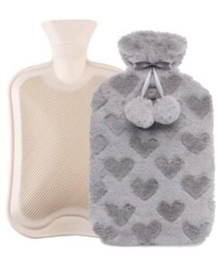 MOMENT Hot Water Bottle With Soft Cover (2 Liter) Hot Water Bag For Cramps, Pain Relief, Removable Hot Cold Pack For Hot And Cold Therapy And Feet Warmer