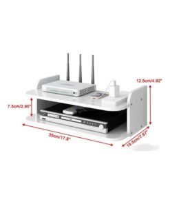 TPGP Router Storage Box - Wall Mounted TV Shelf, Multimedia Storage Shelf, WiFi Storage Rack for TV Components, Cable Boxes, Routers, Remotes, Game Consoles - Image 3