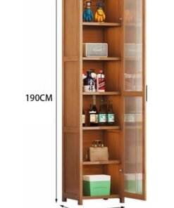JCB CHIC Kitchen Cabinet Storage Pantry Cabinets Storage Cabinet Storage Organizer with Clear Doors and Adjustable Shelves，Mini Countertop Cabinet,Modern Coffee Bar Cabinets Sideboard Buffet Storage Cabinet