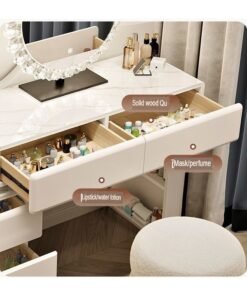NKX Elegant and Efficient Smart Dressing Table for Contemporary Living Spaces with LED Mirror