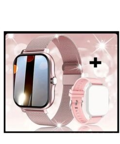 AROAQ Smart Watch, PinkSemilan Waterproof Fitness Tracker Watch, Bluetooth Calls Digital Smartwatch, Large Display Wristwatch Watches For Men And Women