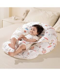 MIXDE Baby Nursery Pillow, Removeable Breastfeeding Pillows, Toddler Bedding, Babies Nest for Sleeping, Anti vomit Milk Headrest for Newborn and Infant, 15 Degree Incline, for Better Night's Sleep