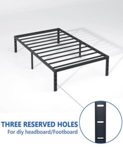 RATSAW Twin Bed Frame 202 x 95cm Metal Platform Bed Frame Mattress Foundation with Steel Slat Support Under Foundation Storage No Box Spring Needed Easy Assembly - Image 3