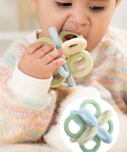 HieerBus Baby Teething Toys, Silicone Teether Relief Soothing Sore Gums, Baby Chew Toys, Baby Toys More than 4 months