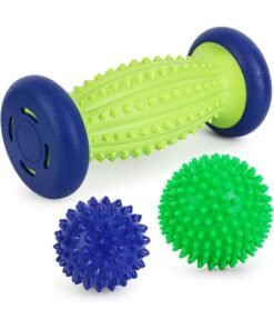 Bukela Foot Ball Roller Massager for Plantar Fasciitis,Foot Massager Roller Set,Massage Balls and Foot Roller for Plantar Fasciitis Relief | Trigger Point Therapy(1 Foot Massage Roller+2 Spiky Massage Balls)