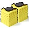 50 Pcs Microfiber Drying Towels Bulk for Cars Wash Cleaning Auto Detailing Drying Cloths for Car Wash, Home Cleaning, PET Drying, 400 GSM 12 x 12 Inches (30 x 30 cm)