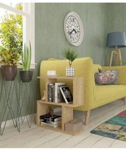 MODERN HOME Beige Side Table, End Table & Sofa Table – Modern Engineered Wood Design for Living Room & Bedroom