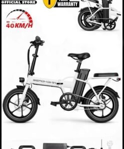 Wind Horse W2A Folding Electric Scooter with 350W High Speed Motor, 36V 8AH Battery, 40 KM/H Speed, 35 KM Range, Dual Disk Brakes, Carbon Alloy Frame and 16 Inches Tires