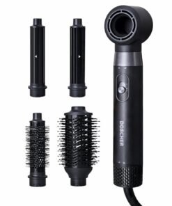 DOSCHER 5-in-1 Hair Dryer Brush Auto Curler, 1000W Ionic Multi-Functional Blow Dryer Brush for Frizz-Free Drying, Curling, Volumizing & Straightening