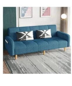 Ripple FURNITURE Light Luxury Fabric Sofa Bed Sectional Furniture  2 Seaters Blue 200X95X38
