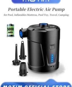 Motim Power Pumps Portable Electric Air Pump with USB Quick Charging Pump for Pool Float Travel Camping Toy Mattress Raft 5000mAh Built-in Power