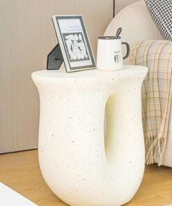 fashionhome Multifunction Modern Unique Design Solid and Sturdy Side Table Living Room Coffee Table Smooth Polished End Table Home Office Furniture 42x28x45 cm (Fully Assembled)