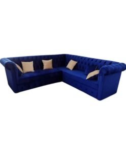 Maharat Al Bahar L Shape Mab Sofa Set 5 Seater Blue 250X80X80