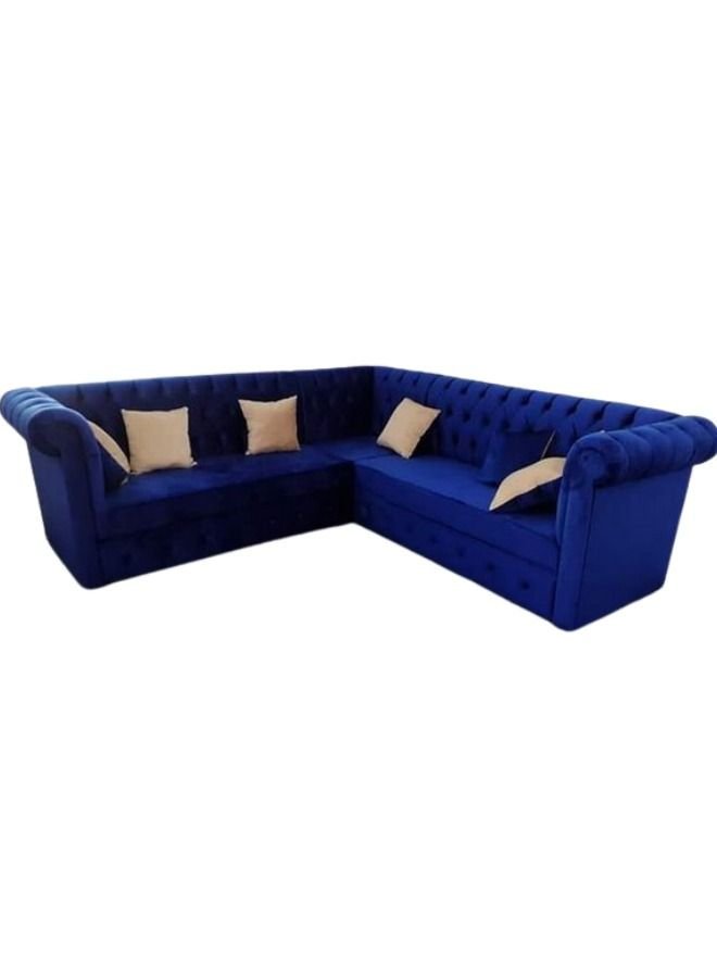 Maharat Al Bahar L Shape Mab Sofa Set 5 Seater Blue 250X80X80