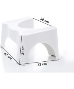 Alternative view of MOMENT Toilet Stool Non-Slip Plastic Potty Stool Squatting Posture Poop Stool Portable Step Stool For Adults Kids Improve Bathroom Posture And Comfort