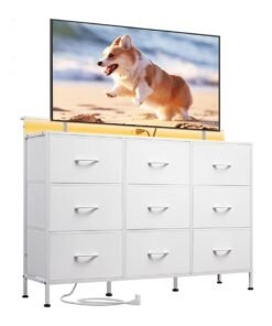 NKX Nine-drawer Storage Cabinet for inside Home Room Storage Cabinet 47" inch White Color