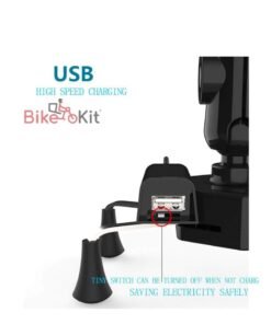 Bike Kit BikeKit Motorcycle Phone Holder with Charger, Sunshade, One-Button Lock, Waterproof, 360 Rotatable, Universal Phone Stand - Image 4