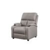 DANUBE HOME Mystic 1 Seater Fabric Pushback Recliner With Cup Holder Relaxing Chair Modern Design One Seat Sofas Comfortable Living Room Furniture L 83 x W 93 x H 103 cm Oatmeal