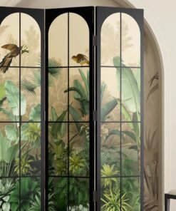Alternative view of Merry Moments Room Divider Stunning Screen Hinged Panels 4 Panel Foldable Panel Screen Movable Partition Privacy Separator Wall Furniture Indoor Bedroom Double Sided Print Office Size: H180cm x W160 cm