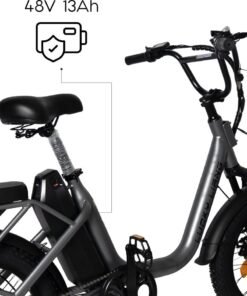 Lucky Liang U03 Electric Bike for Adults – 500W (750W Max) Motor, 48V 13Ah Battery, 45KM/H Speed, 35–45KM Range, 20×3.0" Off-Road Tires, Carbon Steel Frame - Image 3