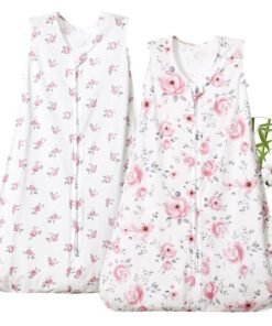 PHF 70% Rayon Derived from Bamboo and 30% Cotton Baby Sleep Sacks 0-6 Months, Baby Sleeping Bag 2-Way Zipper, 2 Pack 0.5 TOG Soft and Breathable Wearable Blanket for Baby Boys Small Size, Dinosaur