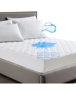 panorama home Waterproof Quilted Mattress Protector King Size 180x200 cm | 100% Cotton Top Layer | Breathable, Soft & Noiseless Mattress Cover Bed Protector