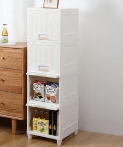 HOMENU Plastic Wardrobe Almirah Wardrobe for Storage Small Cupboard for Clothes Cupboard for Storage Multipurpose for Storage Chest of Drawers Plastic(4 Layer)