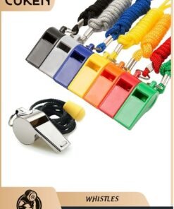Cuken 8 PCS Whistles, Sports Whistles with Lanyard, Loud Crisp Sound Whistles, Bulk Ideal for Referees, Coaches and Officials (Multicolour)