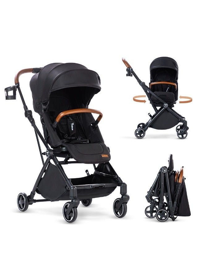 TEKNUM Compacto Auto Fold 360° Reversible Stroller - Black