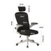 MOZOGOT Ergonomic Office Chair with Lumbar Support & Headrest & Flip-up Arms Height Adjustable Rocking Home Office Desk Chairs for Teens and Adults (Black&Grey Mesh)