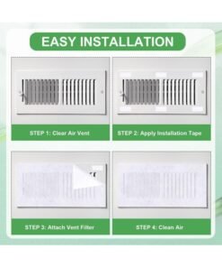 Air Vent Filter Set 98'' x 18'' Electrostatic Media With 158" of Installation Tape 20+ Filters per Roll for HVAC, AC & Heating Intake Registers to Reduce Dust and Allergy (Roll, 18''*98'') - Image 4