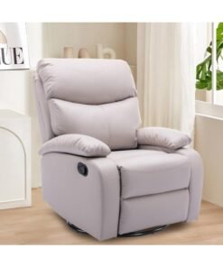 Organized Home Cozy Living Room Multifunctional Recliner Swivel & Rock and Recline at 150° Cat Scratch Resistant Fabric Cloud Like Comfort Easy Assembly & Stylish Design