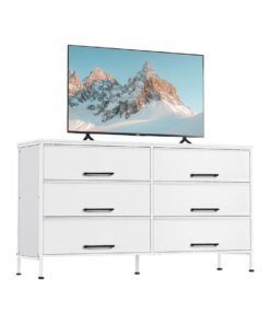 keke Wide Fabric Drawer Dresser Deep Storage for Bedroom, Closet & Living Room