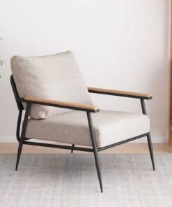C&C Home Multipurpose Use Modern Accent Chair Upholstered Reading Comfy Armchair Lounge Chair with Iron Frame Soft Seat Chair for Living Room Bedroom Lounge 65x77x90 cm (Fully Assembled) - Image 4