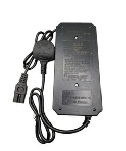 FUKUKAWA® 48V 2.85A Smart Charger for Electric Scooter & E-Bike | 220V 50Hz Fast Lithium Battery Charger | Auto Cut-Off, Multi-Protection, LED Indicator, UK Plug | DC 59.5V Output 180W Max