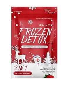 Gluta Frozen Frozen Detox 2-in-1 And Fiberry Dietary Supplement Skin Whitening - 60 Capsules