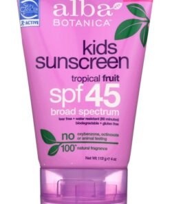 Alba Botanica Natural Protection Very Emollient SPF 45 Sunscreen, 4 Ounce