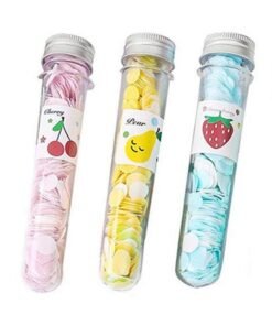 Economical Store 91 Pack of 3 Designer Paper Soap Tube Shape Bottle Paper Soap Clean Soft Bath For Travel, For Personal Hand Washing Disposable Confetti Cleaning (3 Pcs)