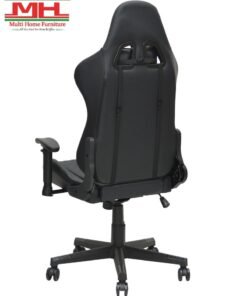 Multi Home Furniture Black Gaming Chair with Foot Rest | Ergonomic Chair & Recliner Chair with Headrest & Lumbar Support | High-Back PU Leather 360° Swivel Chair & Office Chair for Gaming PC & Home - Image 3