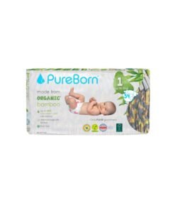 PureBorn Organic Diapers Size-1 Upto 5kg Single Pack With Leopard Print 34 Diapers