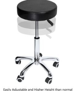 LA PERLA TECH  Chair Stool  Black With Stainless Steel Base