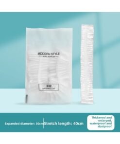 Disposable Bed Cover Four-piece Set Travel Hotel Homestay Full Set Of Supplies Bedspread Disposable Bed Sheet Three Four-piece Set-Color:Disposable Shower Cap
