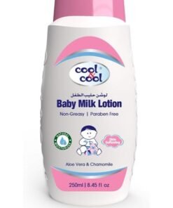 Cool & Cool Vitamin-E Aloe Vera And Chamomile Extract With Extra Mild Formula Baby Milk Lotion - 250ML - Skin Softening, Non-Greasy, Paraben-Free