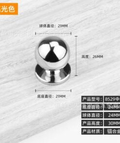 Nordic Modern Light Luxury Simple Round Solid Zinc Alloy Single Hole Drawer Japanese Style Wardrobe Door Cabinet Small Handle