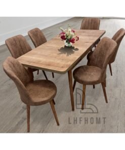 LHFHOMT 7 Seater Dining Room Sets 1 Table With 6 Chairs (170 x 80 x 70 cm) dining Table Sets