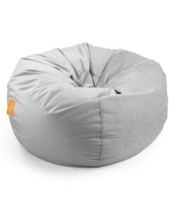 Jumbble Suede Bean Bag with Filling | Ultimate Indoor Lounging Chair for All Ages | Velvet Soft Fabric | Filled with Polystyrene Beads(XL, Grey)
